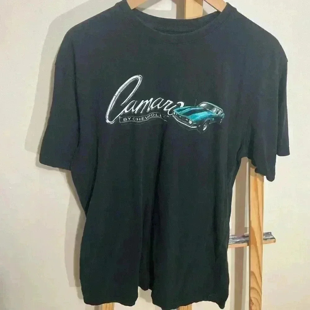Newport Blue Chevrolet Camaro T-shirt Men’s Black Size Large